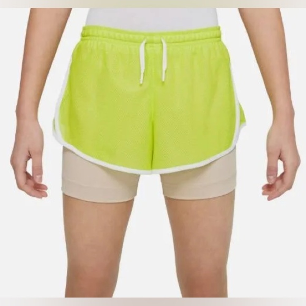 NWT Nike Dri-FIT Tempo 2-in-1 Training Running Shorts Atomic Green Large
